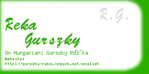 reka gurszky business card